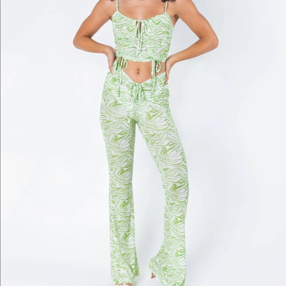TWIIN Festival Mesh Flare Pant Coachella Outfit